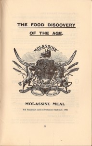 Molassine advertisement from Black eyes and lemonade catalogue barbara jones
