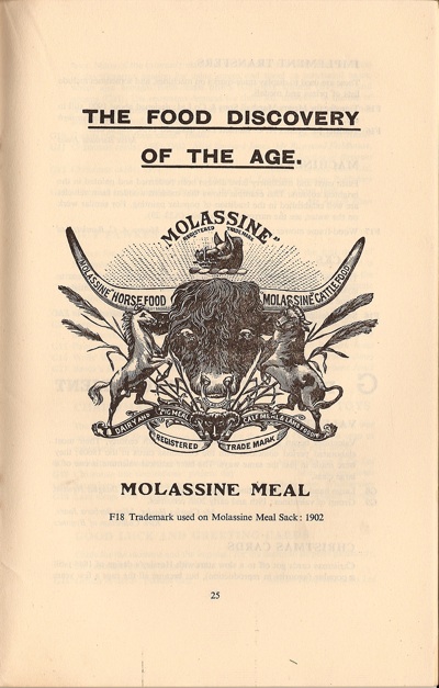 Molassine advertisement from Black eyes and lemonade catalogue barbara jones