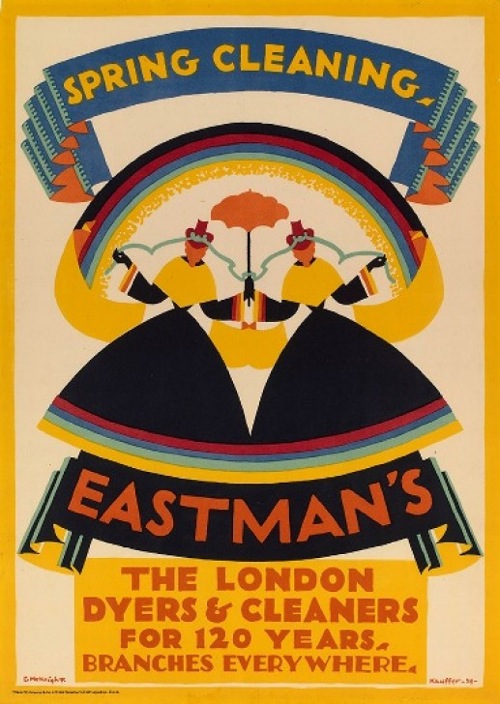 SPRING CLEANING: EAposter - EASTMAN'S THE LONDON DYERS AND CLEANERS 1924 Edward McKnight Kauffer 