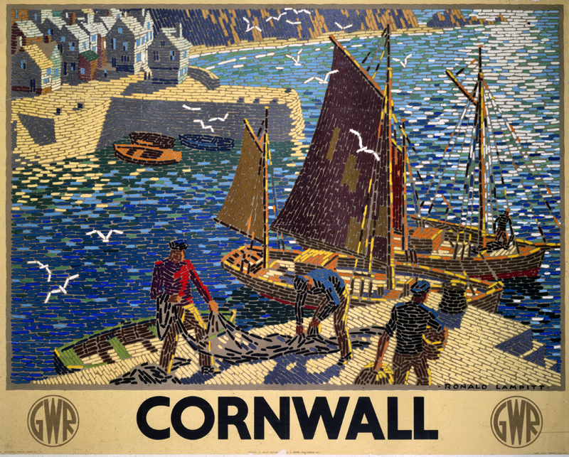 Poster, Great Western Railway, Cornwall by Ronald Lampitt, 1936. 