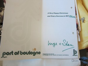 Stan Krol christmas card port of boulogne inside