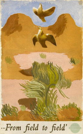 Graham Sutherland field to field London Transport poster 1936