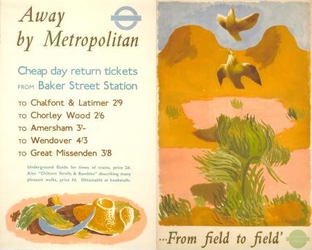 Graham Sutherland from field to field London Transport pair poster 1936
