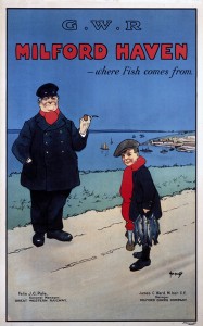 Milford Haven - Where Fish Comes From, GWR poster, c 1925.Artwork by John Hassall.
