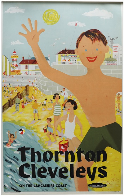 Geoff Sadler thornton cleveleys poster british railways 1950s