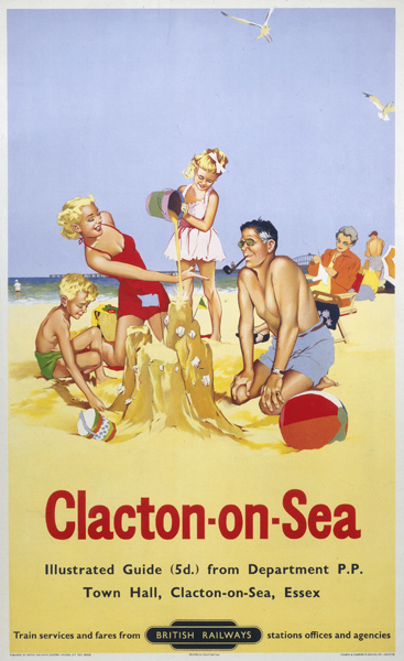 'Clacton-on-Sea', BR poster, 1958. Anon