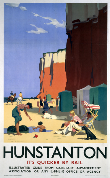 Hunstanton, LNER poster, 1923-1947. Artwork by H G Gawthorn.