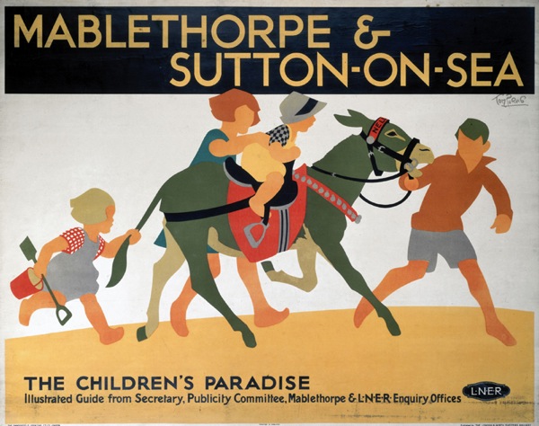 Mablethorpe & Sutton-on-Sea, LNER poster, 1923-1947.Artwork by Tom Purvis.
