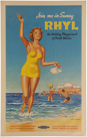 British Railways Rhyl poster 1950s