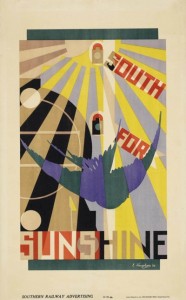 Edmond Vaughan (1906-1996) SOUTH FOR SUNSHINE lithograph in colours, 1929 poster