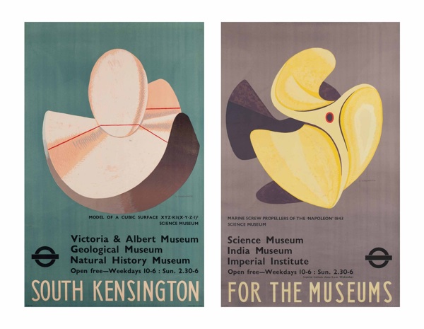 Edward Alexander Wadsworth (1889-1949)  SOUTH KENSINGTON MUSEUMS  two lithographs in colours, 1936 posters