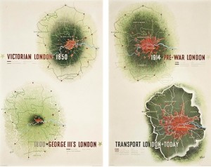 Zero (Hans Schleger, 1898-1976) EVOLUTION OF LONDON 1936 pair poster
