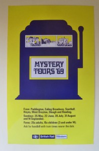 British railways mystery tours poster 1969