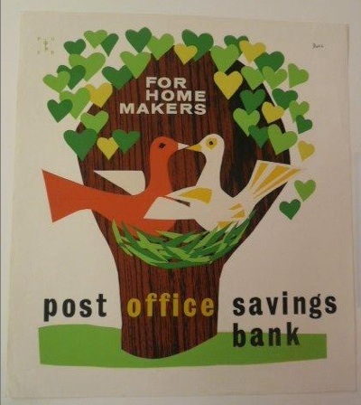 Dorrit Dekk Home makers poster Post office savings bank