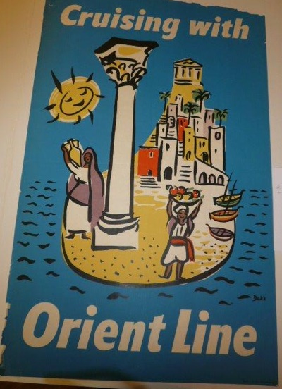 Dorrit Dekk orient line travel poster