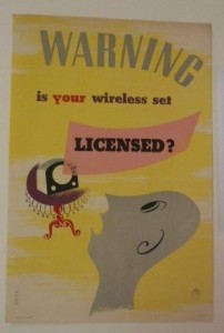 Dorrit Dekk wireless licence GPO poster 1940s