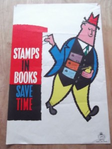 GPO stamps in books poster from ebay 1960