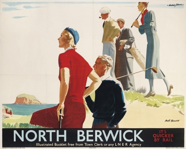 Andrew Johnson North Berwick LNER golf poster 1930