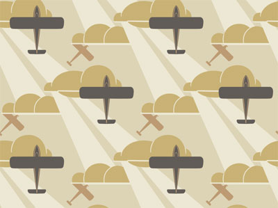 Raymond McGrath aeroplane wallpaper