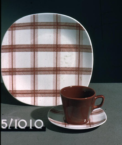 1950s Meakin checked plate