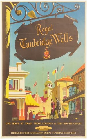 Alan Durman Tunbridge wells british railways poster 1950s
