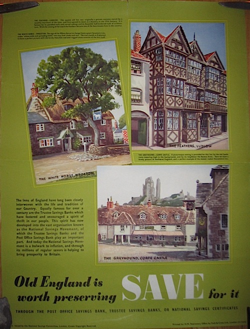 Old england National Savings poster heritage
