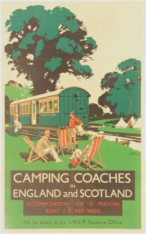 Frank Newbould camping coaches poster LNER