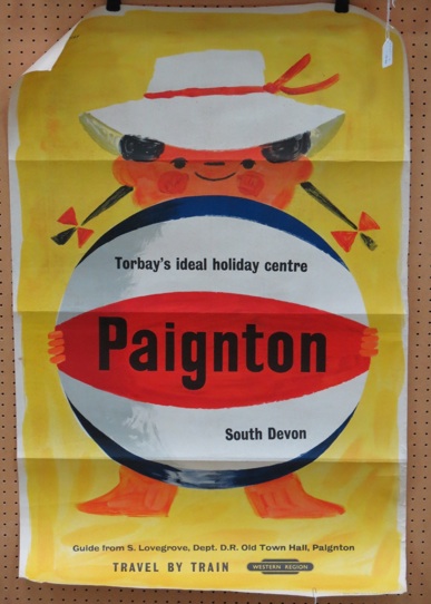 Paignton British railways poster Tom Eckersley 1950s