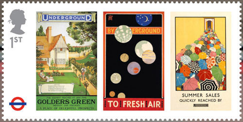 London Transport posters on stamps