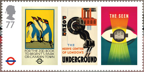 More London Transport posters on stamps