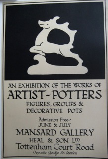 Heals Mansard Gallery potters poster