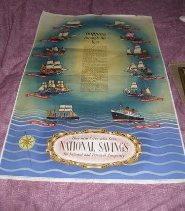 National Savings shipping through the ages not pretty poster