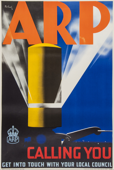 KEELY, Pat Cokayne (?-1970) ARP lithograph in colours, 1938 poster