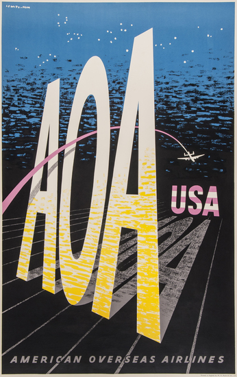 LEWITT-HIM LEWITT (1907-1991)HIM (1900 - ) AOA USA lithograph in colours, 1948 poster