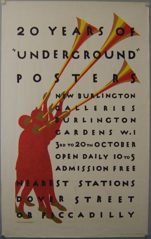 H S Williamson London Transport exhibition poster 1922