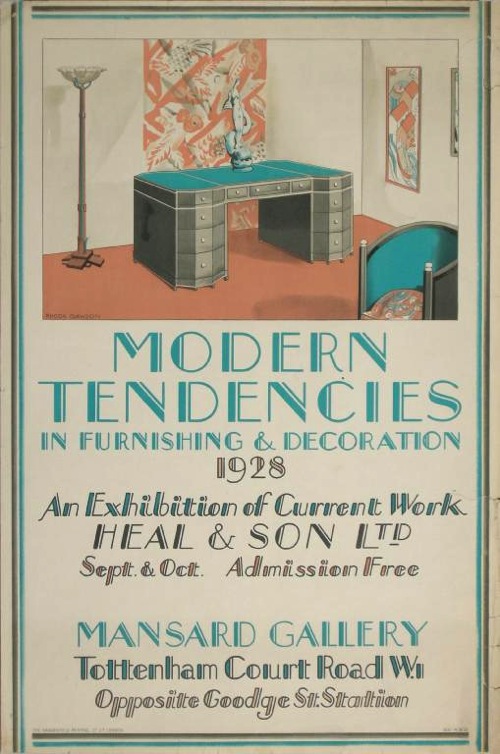 Heals Mansard Gallery Modern tendencies poster 1928