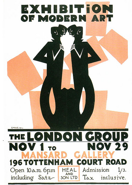 McKnight Kauffer Mansard Gallery London Group 1918