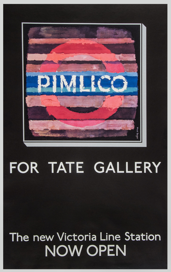 UNGER, Hans (1915 - 1975) PIMLICO, London Underground offset lithograph in colours, 1972 poster