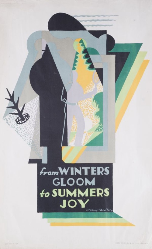 London Underground poster, 'from WINTERS GLOOM to SUMMERS JOY', 1927, Edward McKnight Kauffer