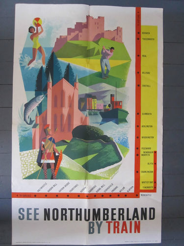 R M Lander NOrthumberland Railway poster