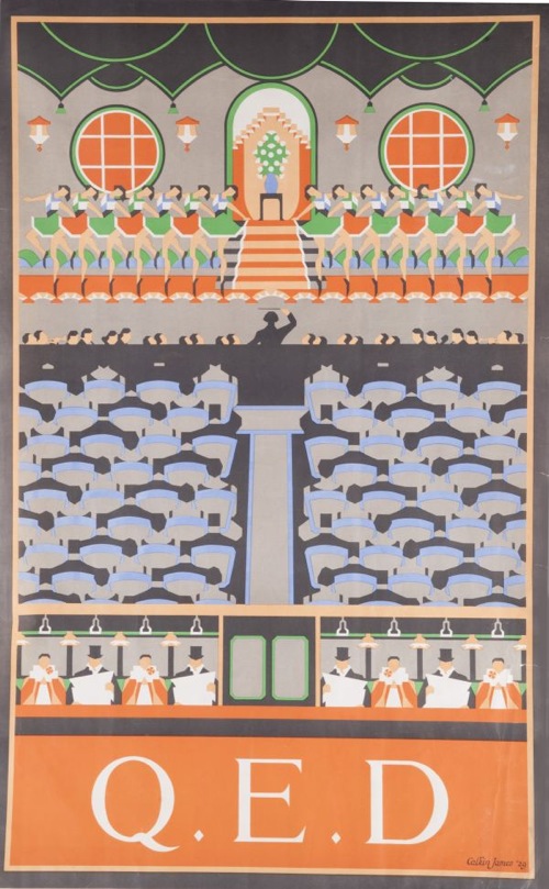 A London Underground poster, 'Q.E.D.', 1929, by Margaret Calkin James