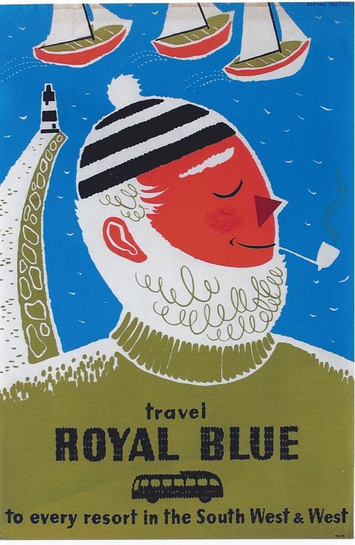 Daphne Padden Royal Blue fisherman poster