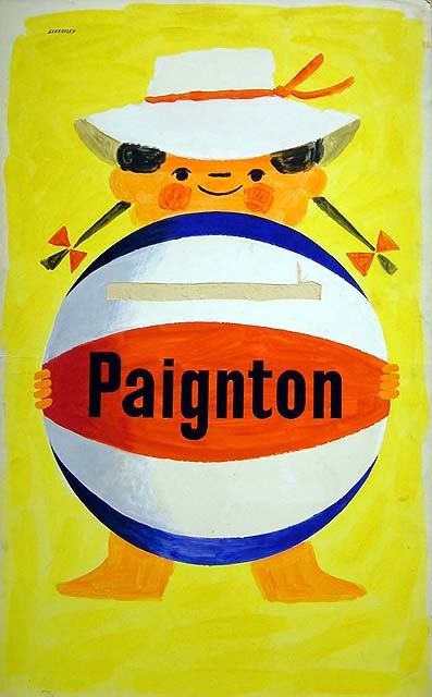 Tom Eckerley Paignton Artwork British Railways poster