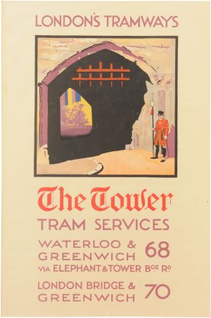 Frank M Lea The Tower tram poster