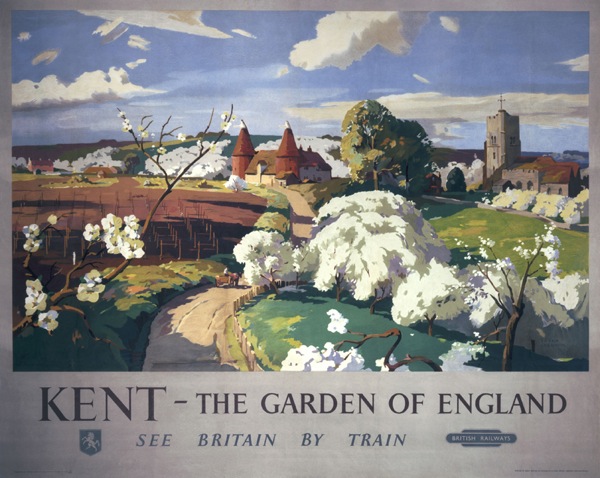Frank Sherwin 'Kent - The Garden of England', BR poster, 1955.