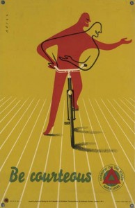 MANFRED REISS (1922-1987) BE COURTEOUS. Circa 1955. ROSPA poster