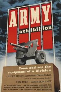 FREDERIC KAY HENRION (1914-1990) ARMY EXHIBITION. 1943. propaganada poster