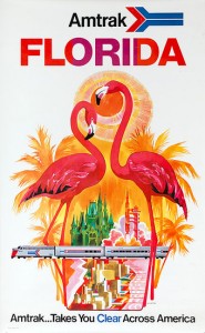 David Klein florida Amtrak poster 1975