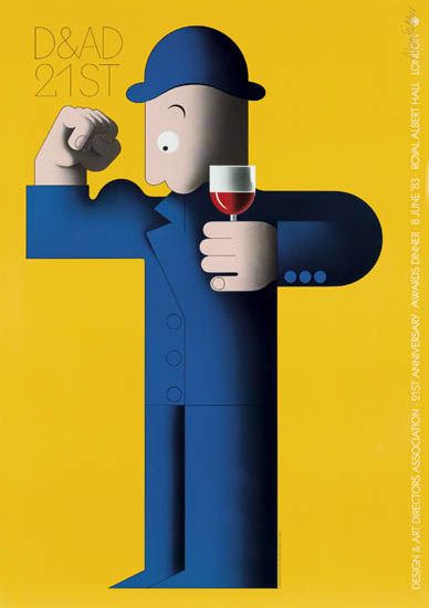 ALAN FLETCHER (1931-2006) D & AD 21ST. 1983. poster