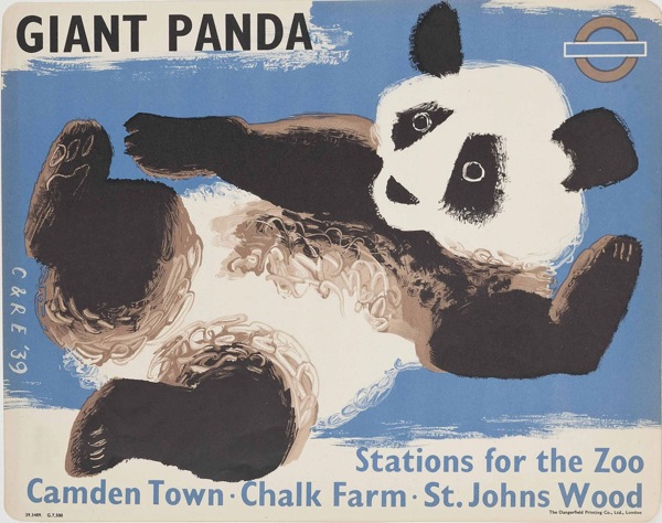 Clifford (1907-1985) & Rosemary (1910-1998) Ellis GIANT PANDA lithograph in colours, 1939